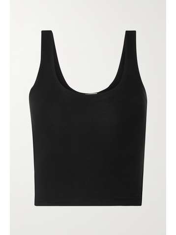 SKIN + NET SUSTAIN Aurora cropped stretch organic Pima cotton-jersey tank