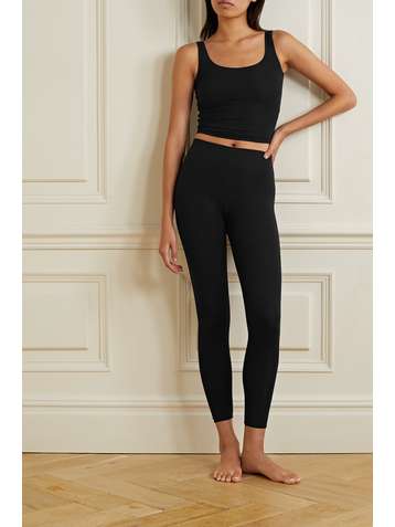 SKIN + NET SUSTAIN Aurora cropped stretch organic Pima cotton-jersey tank