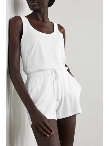 SKIN + NET SUSTAIN Casey organic Pima cotton-jersey shorts