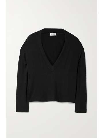 LESET Lori brushed stretch-jersey top