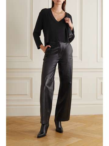 LESET Lori brushed stretch-jersey top