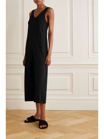 NINETY PERCENT + NET SUSTAIN Jumpsuit aus gebürstetem Biobaumwoll-Jersey