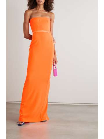 ALEX PERRY Cassidy strapless satin-crepe gown