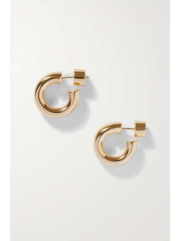 JENNIFER FISHER Micro Natasha gold-plated hoop earrings