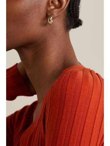 JENNIFER FISHER Micro Natasha gold-plated hoop earrings