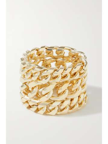 JENNIFER FISHER Assorted Triple Dean gold-plated ring