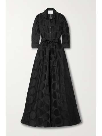 CAROLINA HERRERA Robe du soir en crêpe à fil coupé et à ceinture