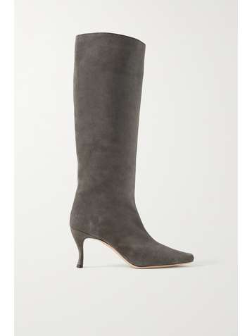 BY FAR Stevie kniehohe Stiefel aus Veloursleder