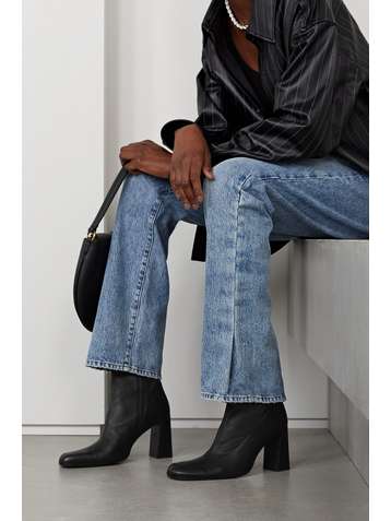 BY FAR Mel stretch-leather sock boots