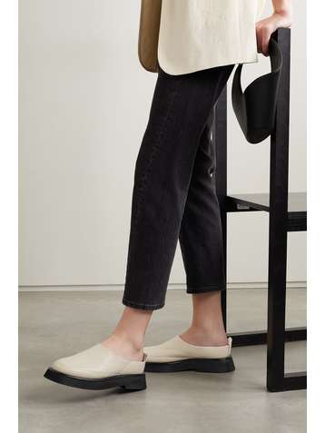 WANDLER Rosa leather slippers