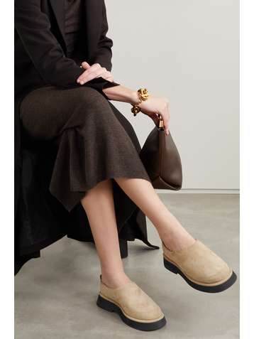 WANDLER Rosa Schuhe aus Veloursleder mit Shearling-Futter
