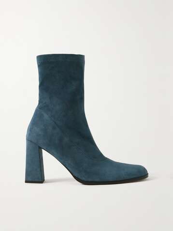 BY FAR Mel stretch-suede sock boots