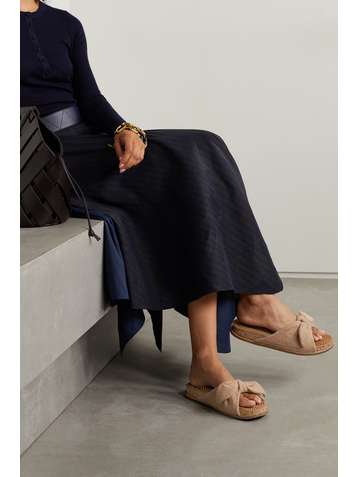 GABRIELA HEARST + NET SUSTAIN Virgil knotted cashmere slides