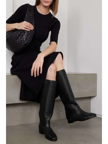 GABRIELA HEARST + NET SUSTAIN Miles textured-leather knee boots