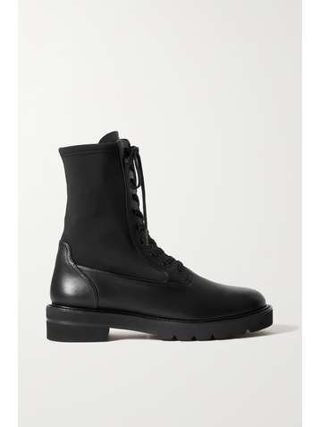 STUART WEITZMAN Ande Lift leather and neoprene ankle boots