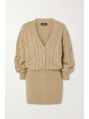 RETROFÊTE Tala cable-knit mini dress
