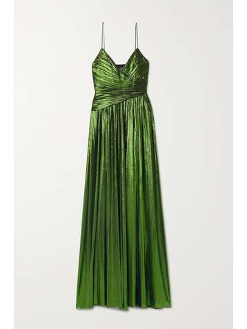 RETROFÊTE Doss pleated lamé gown