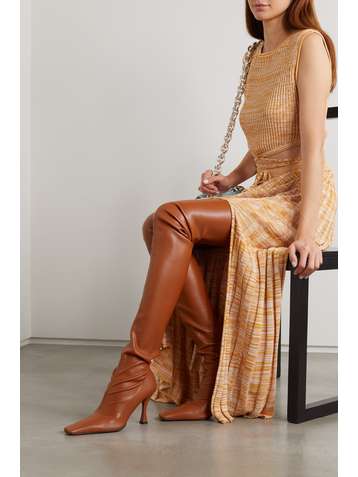 PROENZA SCHOULER Trap faux stretch-leather over-the-knee boots