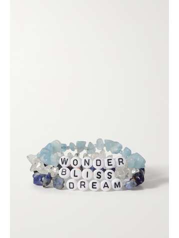 TBALANCE CRYSTALS Set aus drei Armbändern mit mehreren Steinen und Emaille