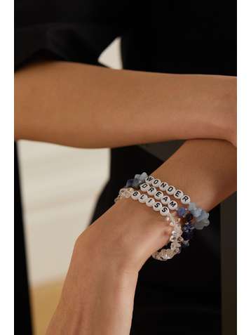 TBALANCE CRYSTALS Set aus drei Armbändern mit mehreren Steinen und Emaille
