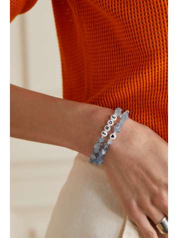 TBALANCE CRYSTALS Set aus zwei Armbändern mit Aquamarinen und Emaille