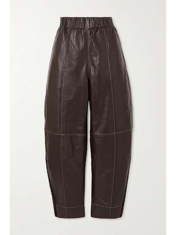 GANNI Pantalon fuselé en cuir