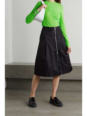 GANNI + NET SUSTAIN ruched organic cotton-jersey top