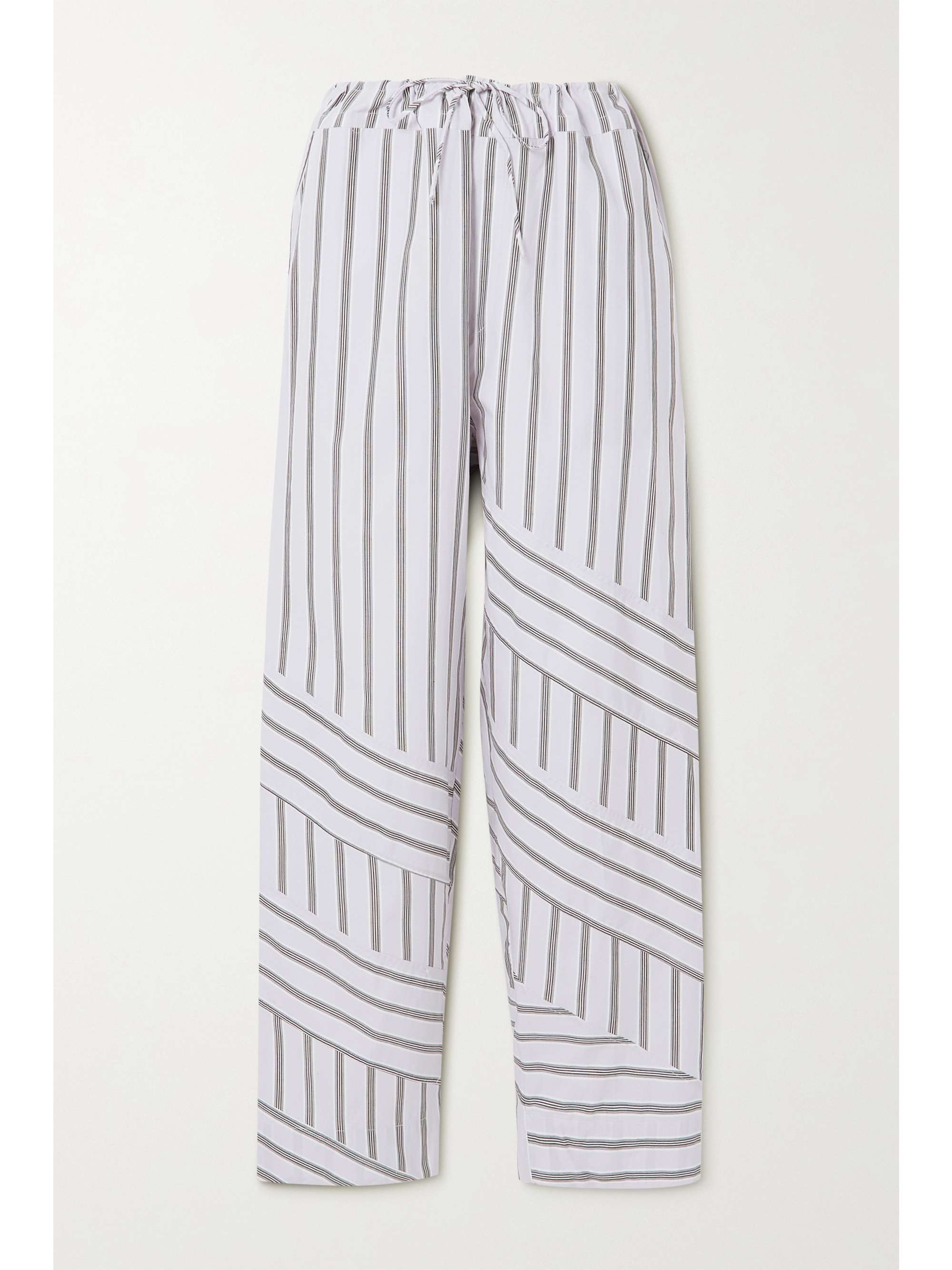 SUSTAIN striped organic cotton-poplin 