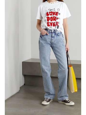 GANNI + NET SUSTAIN T-Shirt aus Biobaumwoll-Jersey mit Print