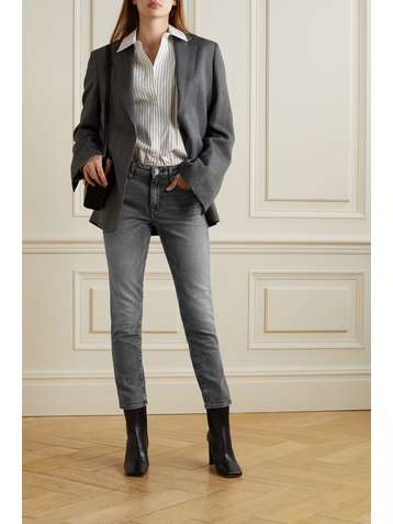SLVRLAKE + NET SUSTAIN Lou Lou mid-rise slim-leg jeans