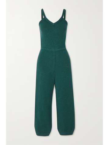 SUZIE KONDI Tank cropped cashmere jumpsuit