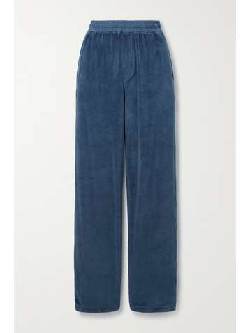 SUZIE KONDI Cotton-blend velour track pants