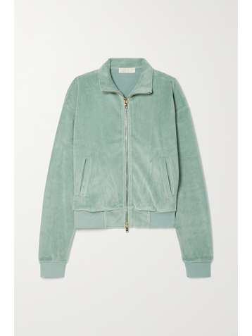 SUZIE KONDI Cotton-blend velour track jacket