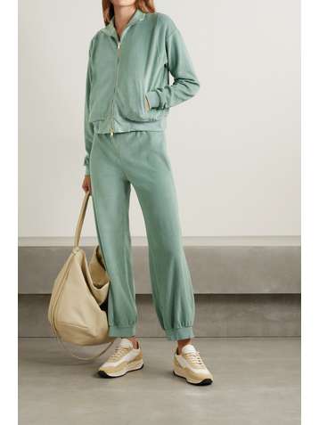SUZIE KONDI Cotton-blend velour track jacket