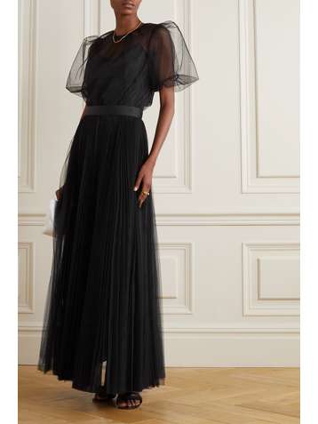 HUISHAN ZHANG Angela pleated tulle maxi skirt