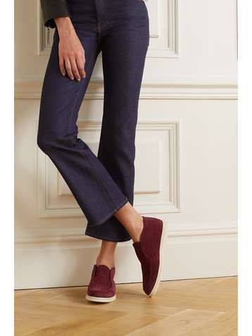 LORO PIANA Open Walk suede loafers