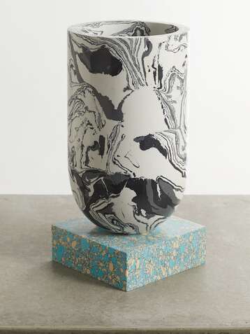 TOM DIXON Swirl medium recycled marble vase