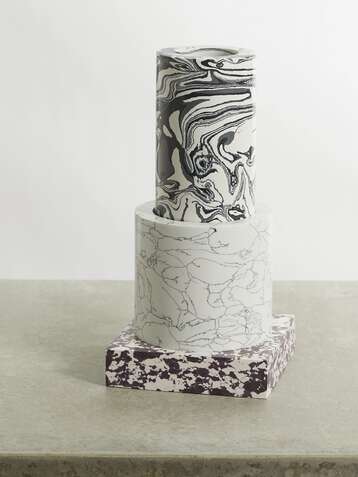 TOM DIXON Swirl small recycled marble vase