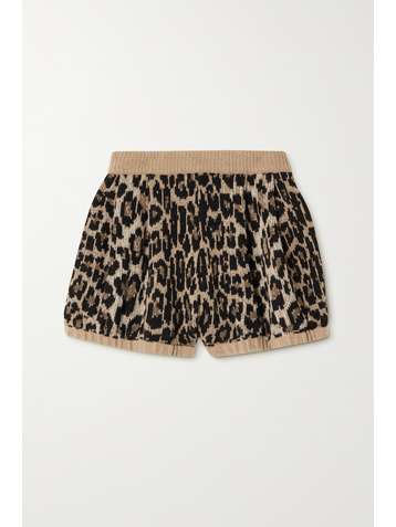 MAGDA BUTRYM Jacquard-knit wool and cashmere-blend shorts