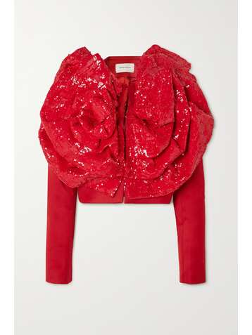 MAGDA BUTRYM Embellished sequined wool-twill jacket