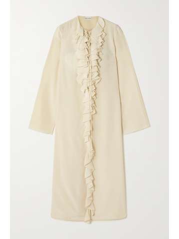 MAGDA BUTRYM Ruffled silk-crepe midi dress
