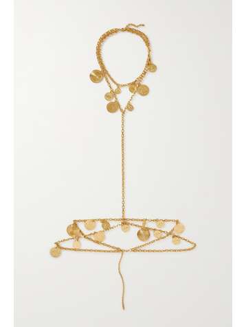 PACO RABANNE Eight gold-tone body chain