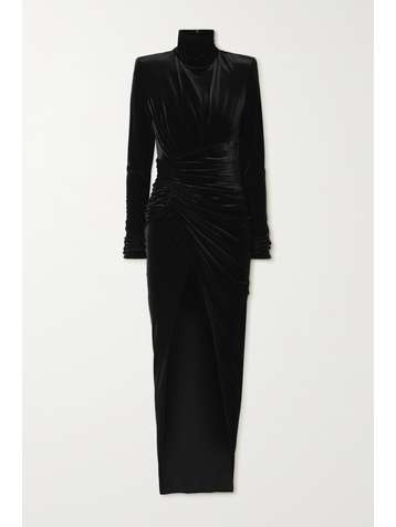 ALEXANDRE VAUTHIER Gathered stretch-velvet gown