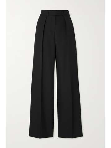 ALEXANDRE VAUTHIER Pantalon large en laine grain de poudre à plis