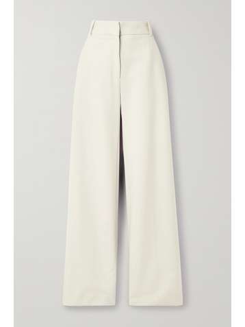 OSCAR DE LA RENTA Wool-blend wide-leg pants