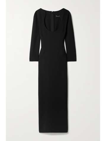 OSCAR DE LA RENTA Wool-blend midi dress