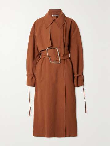 ACNE STUDIOS Belted textured-cotton trench coat