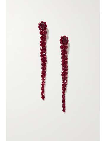 SIMONE ROCHA Drip gold-tone crystal earrings