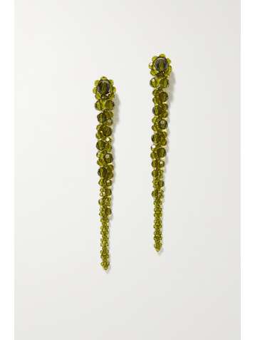 SIMONE ROCHA Drip gold-tone crystal earrings