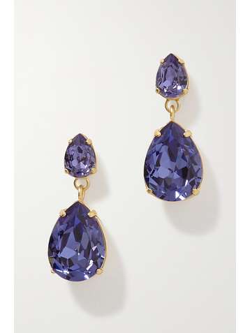 ROXANNE ASSOULIN Double Tear gold-tone crystal earrings